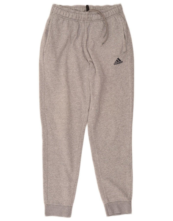 Adidas Mens Tracksuit Trousers Joggers UK 36/38 Small Grey Flecked Cotton