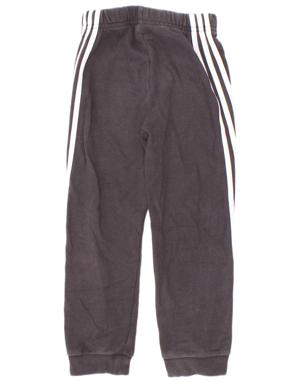 Adidas Boys Tracksuit Trousers Joggers 3-4 Years Black Cotton