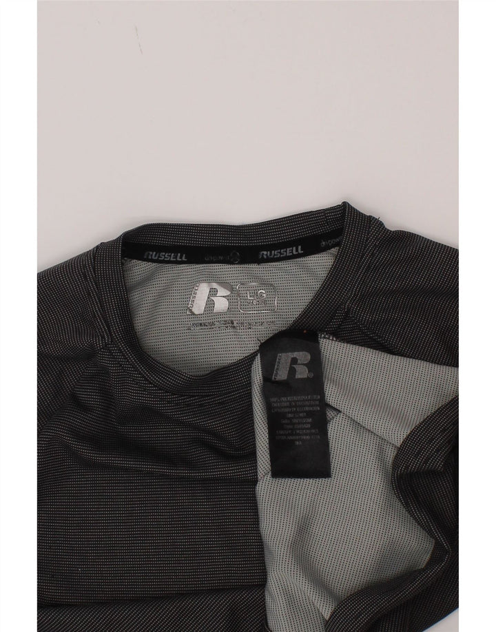 Russell Athletic Boys T-Shirt Top 10-11 Years Large Grey Polyester