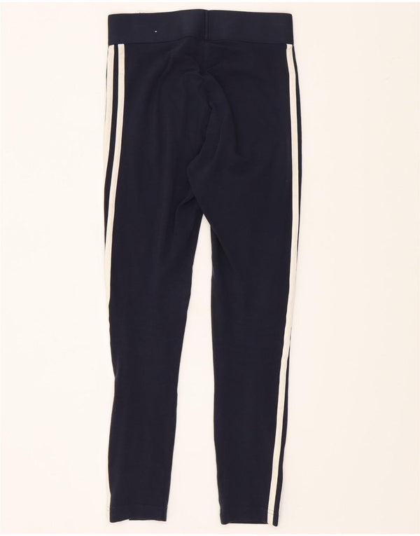 Adidas Dame Leggings UK 4/6 XS Marineblå Bomuld