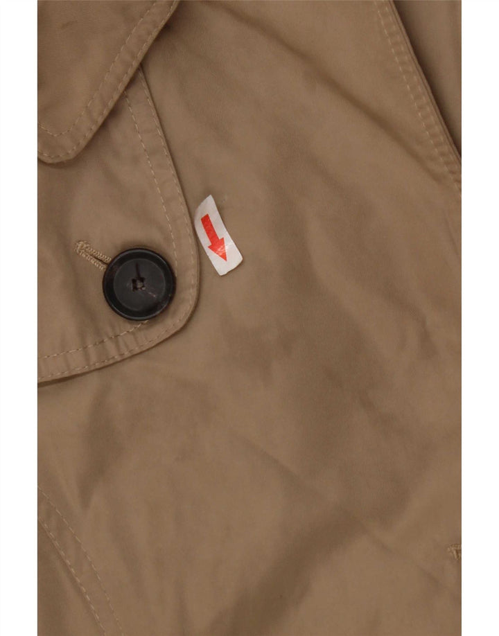 Zara Womens Trench Coat UK 14 Medium Beige Polyester