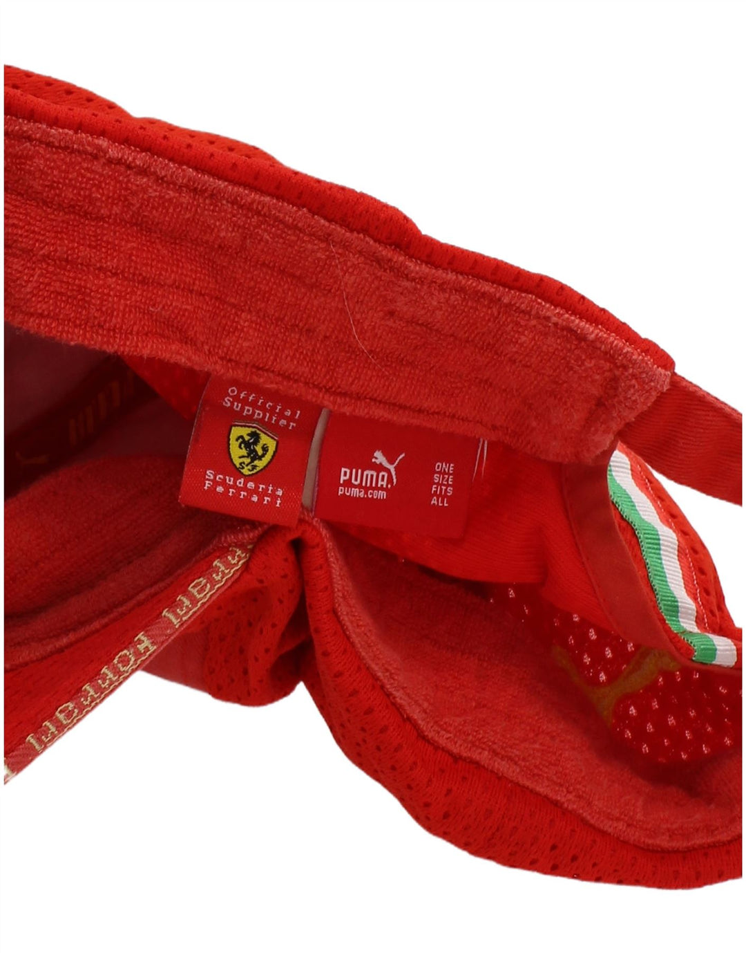 Puma Mens Ferrari Graphic Baseball Cap One Size Red Colourblock