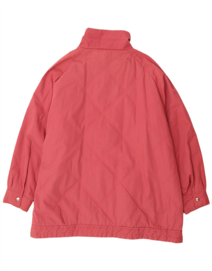 VINTAGE Womens Quilted Jacket UK 22 3XL Pink Polyester