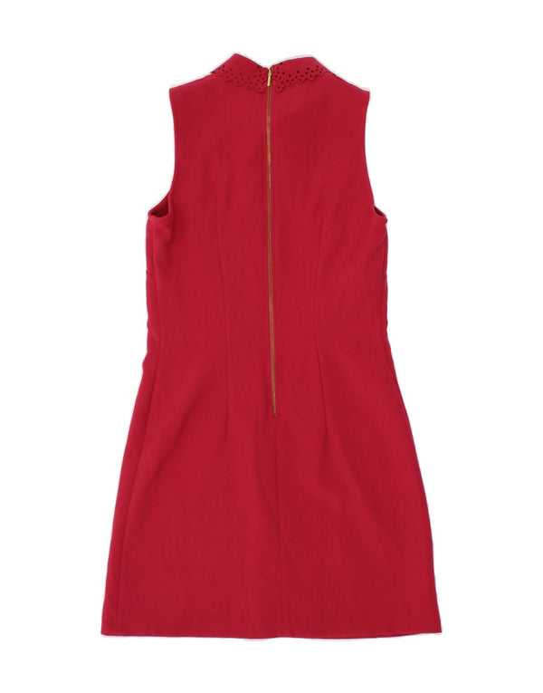 CLOSET Womens Sleeveless Sheath Dress UK 10 Small Red Polyester