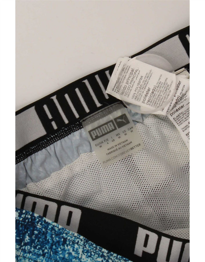 Puma Mens Swimming Shorts Medium Blue Tie Dye Polyester