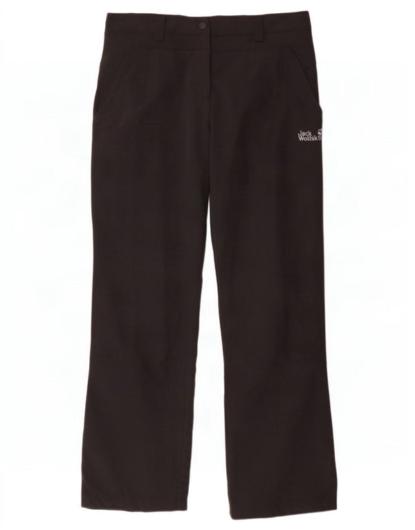 Calça corta-vento feminina Jack Wolfskin UK 12/14 médio W32 L30 preta