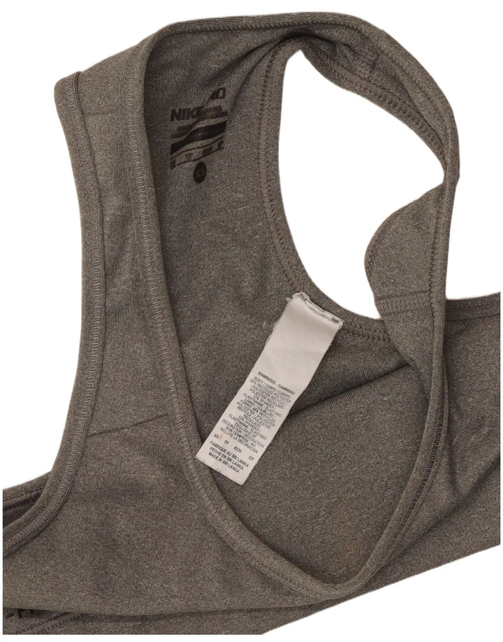 Nike Dame Dri Fit Sport BH Top XS Grå Polyester