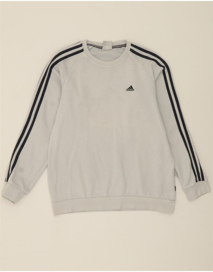 ADIDAS Mens Sweatshirt Jumper Small Blue Cotton Vintage Adidas and Second-Hand Adidas from Messina Hembry 