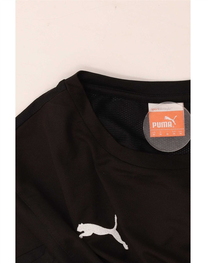 T-shirt Puma da uomo Top Medium Black Colourblock