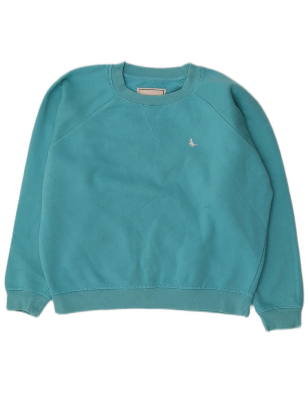 Jack Wills Dame Oversized Sweatshirt Jumper UK 8 Small Blue Cotton