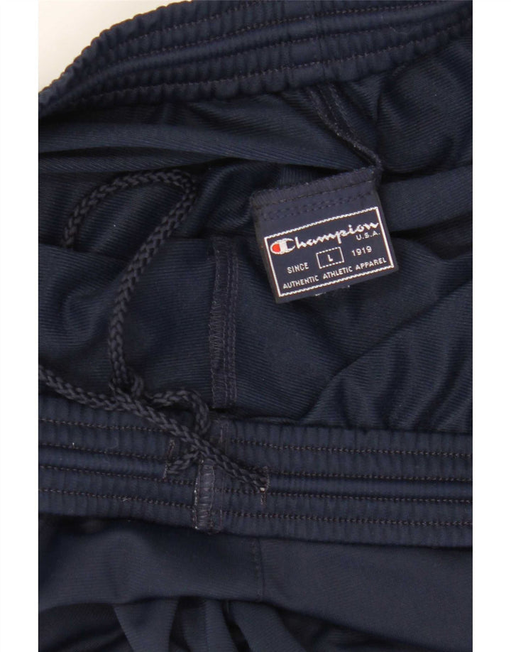Champion Mens Tracksuit Trousers Large  Navy Blue Polyester