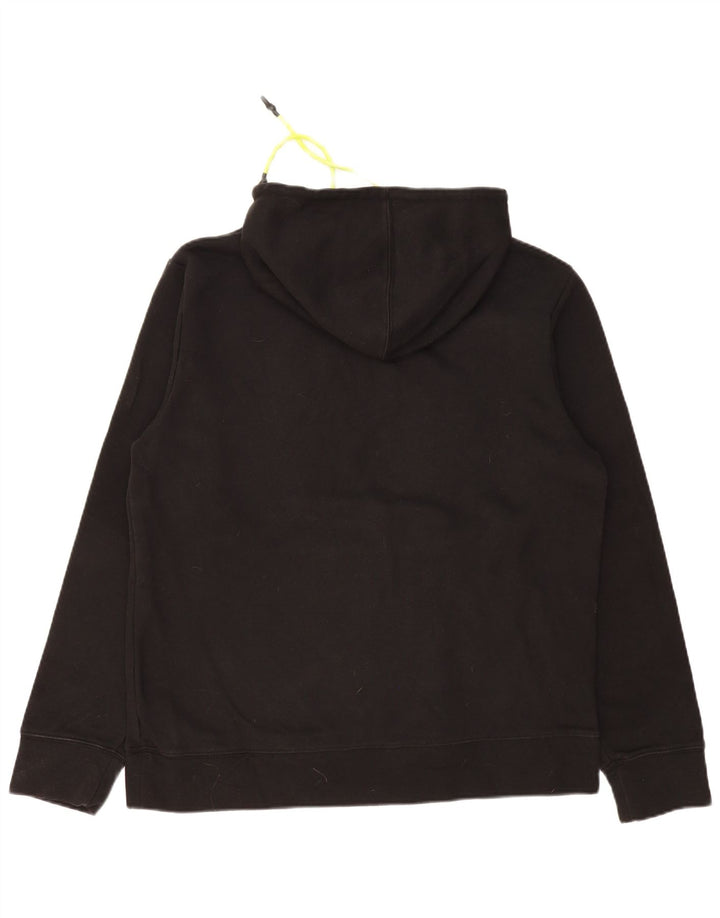 REEBOK Mens Hoodie Jumper Large Black Cotton