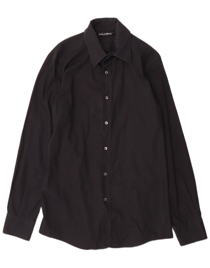 Dolce & Gabbana Herrenhemd Größe 41 16 Large Schwarz