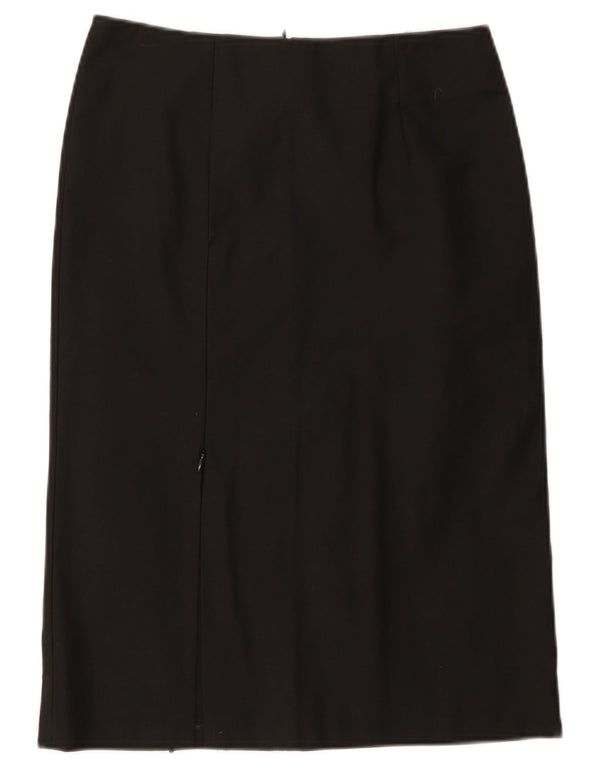 Stavros Damen gerader Rock IT 44 Medium W28 Schwarz Polyester