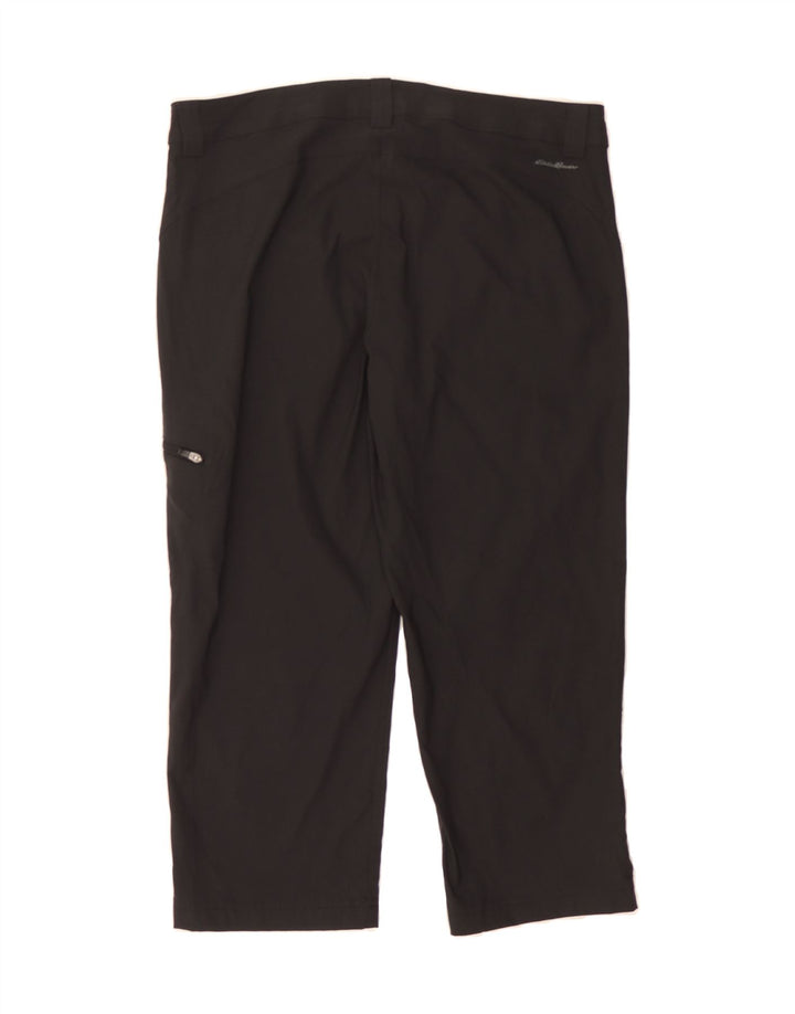 EDDIE BAUER Womens Straight Capri Trousers US 8 Medium W30 L20 Black Vintage Eddie Bauer and Second-Hand Eddie Bauer from Messina Hembry 