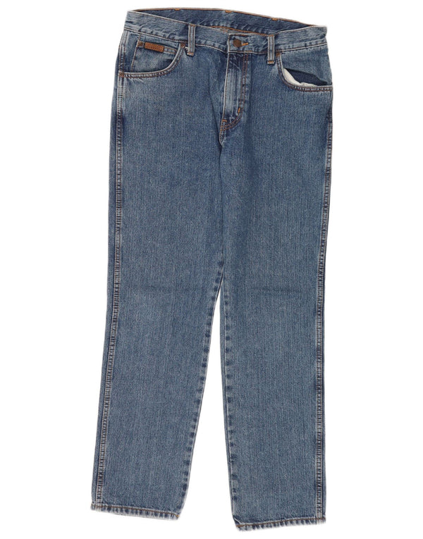 Wrangler Mens Texas Straight Jeans W32 L30 Blue Cotton