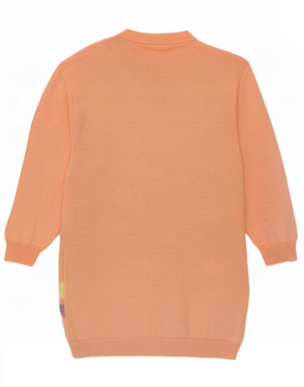 Vintage dame sweater med rund hals EU 36/38 lille pink plettet