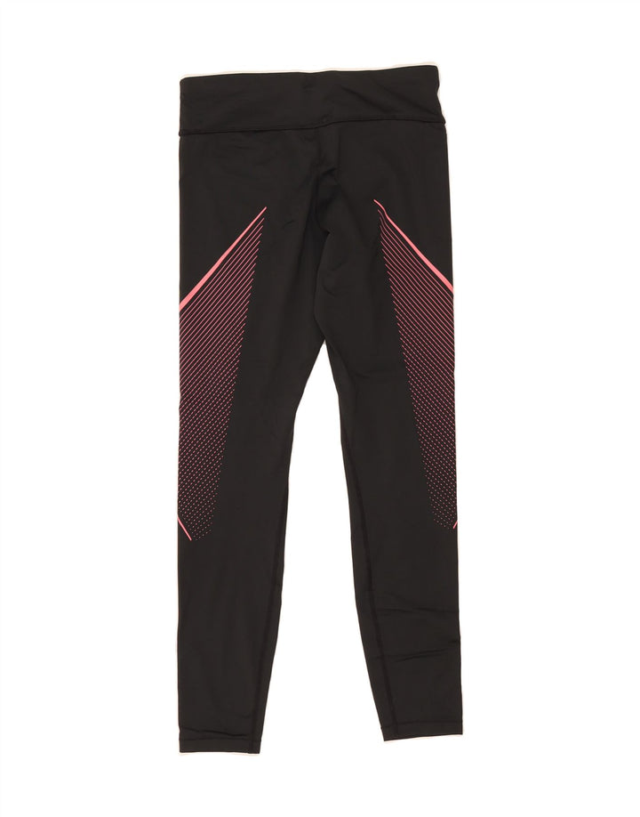 NIKE Womens Leggings UK 12 Medium  Black Pinstripe Vintage Nike and Second-Hand Nike from Messina Hembry 