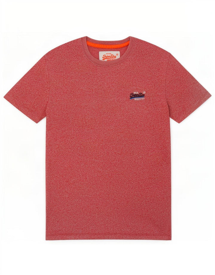 Superdry Mens T-Shirt Top XS Red Flecked