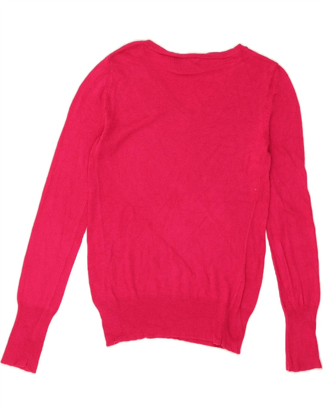 MOSSIMO Womens V-Neck Jumper Sweater UK 12 Medium Pink Nylon Vintage Mossimo and Second-Hand Mossimo from Messina Hembry 