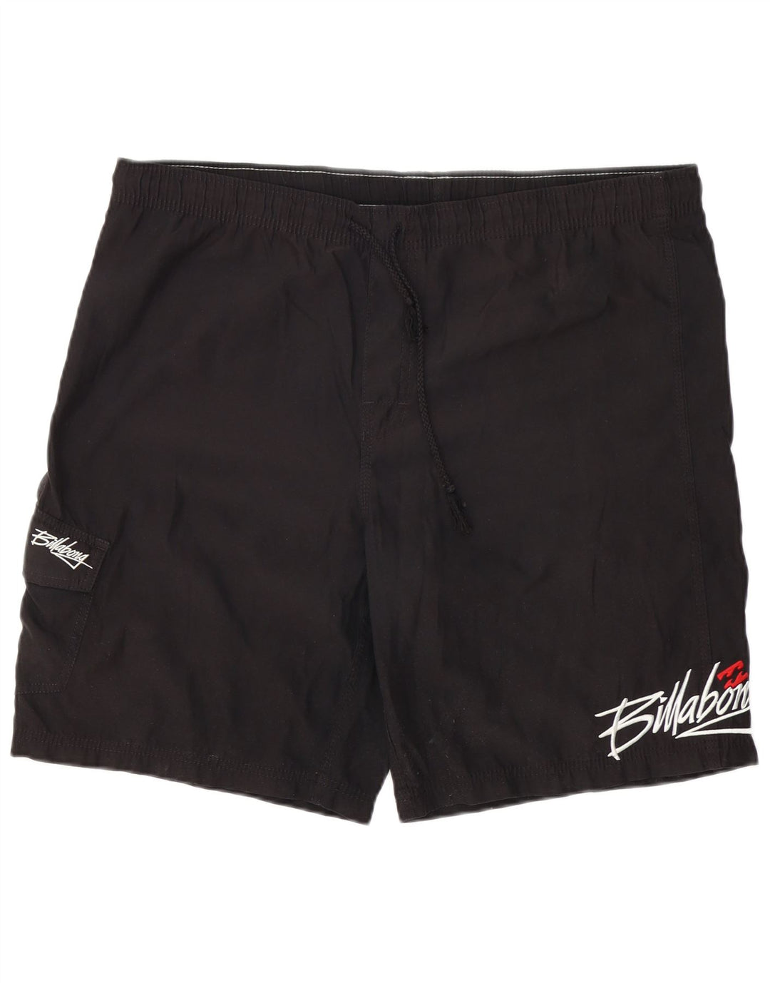 BILLABONG Mens Graphic Swimming Shorts Large Black Polyester