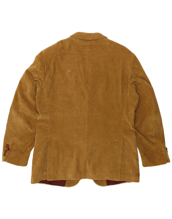 Gant Mens 3 Button Corduroy Blazer Jacket IT 50 Large Beige Cotton