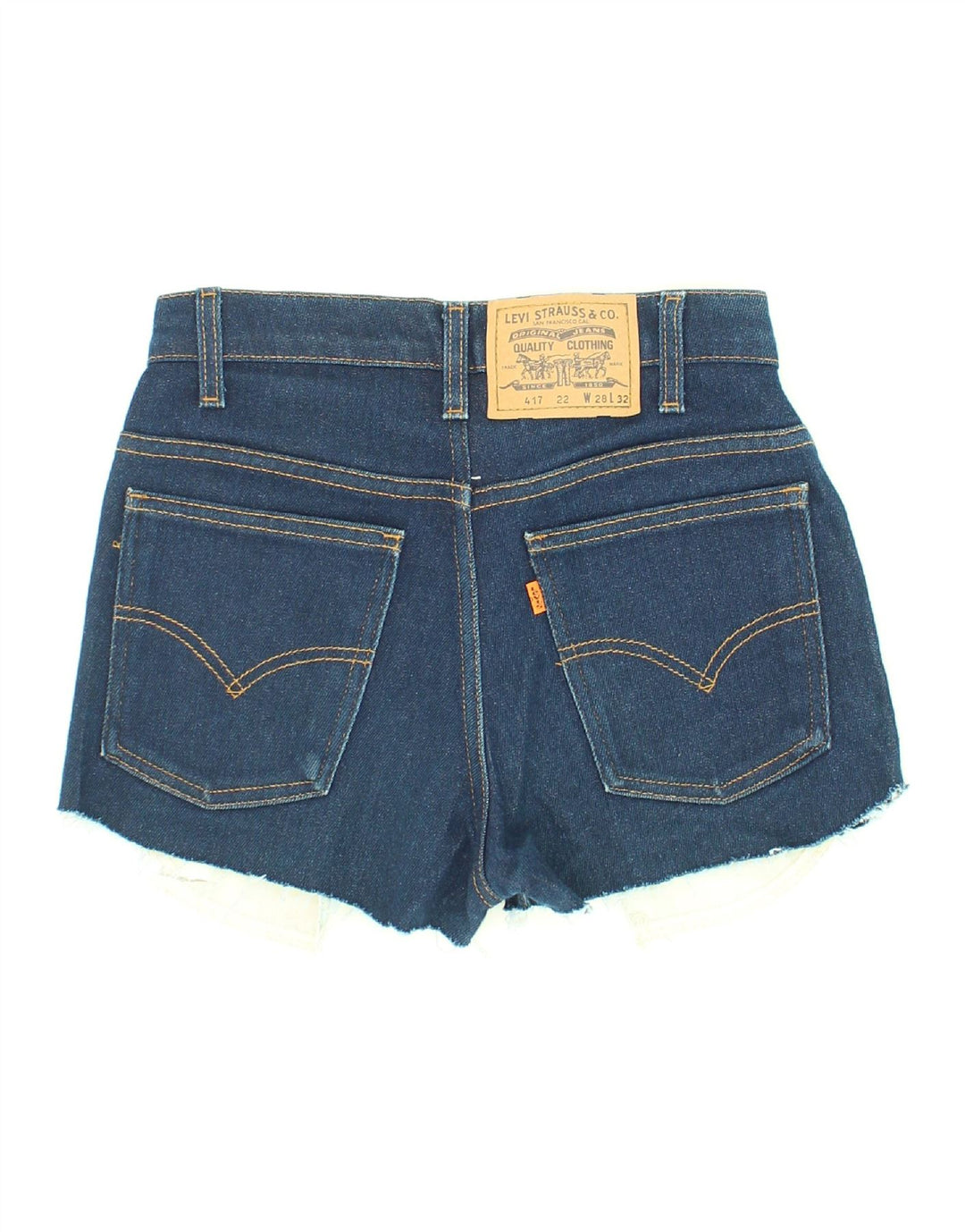 LEVI'S Womens Vintage Denim Shorts W28 Medium Blue Cotton Vintage Levi's and Second-Hand Levi's from Messina Hembry 