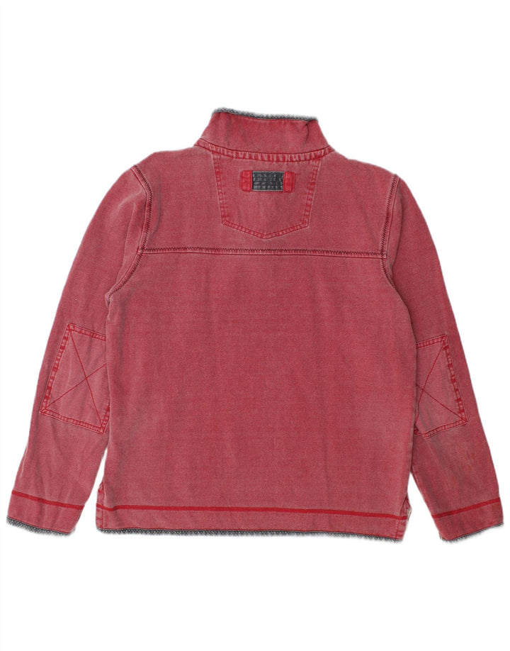 Fedt ansigt herre lynlås-hals sweatshirt jumper lille rød bomuld