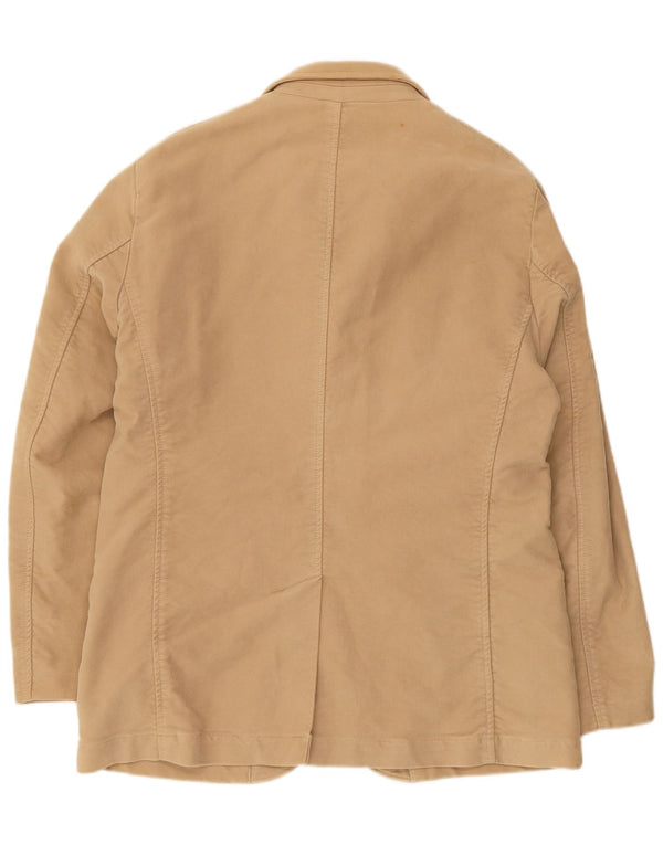 Aspesi Mens 3 Button Blazer Jacket Size 40 Large Beige Cotton
