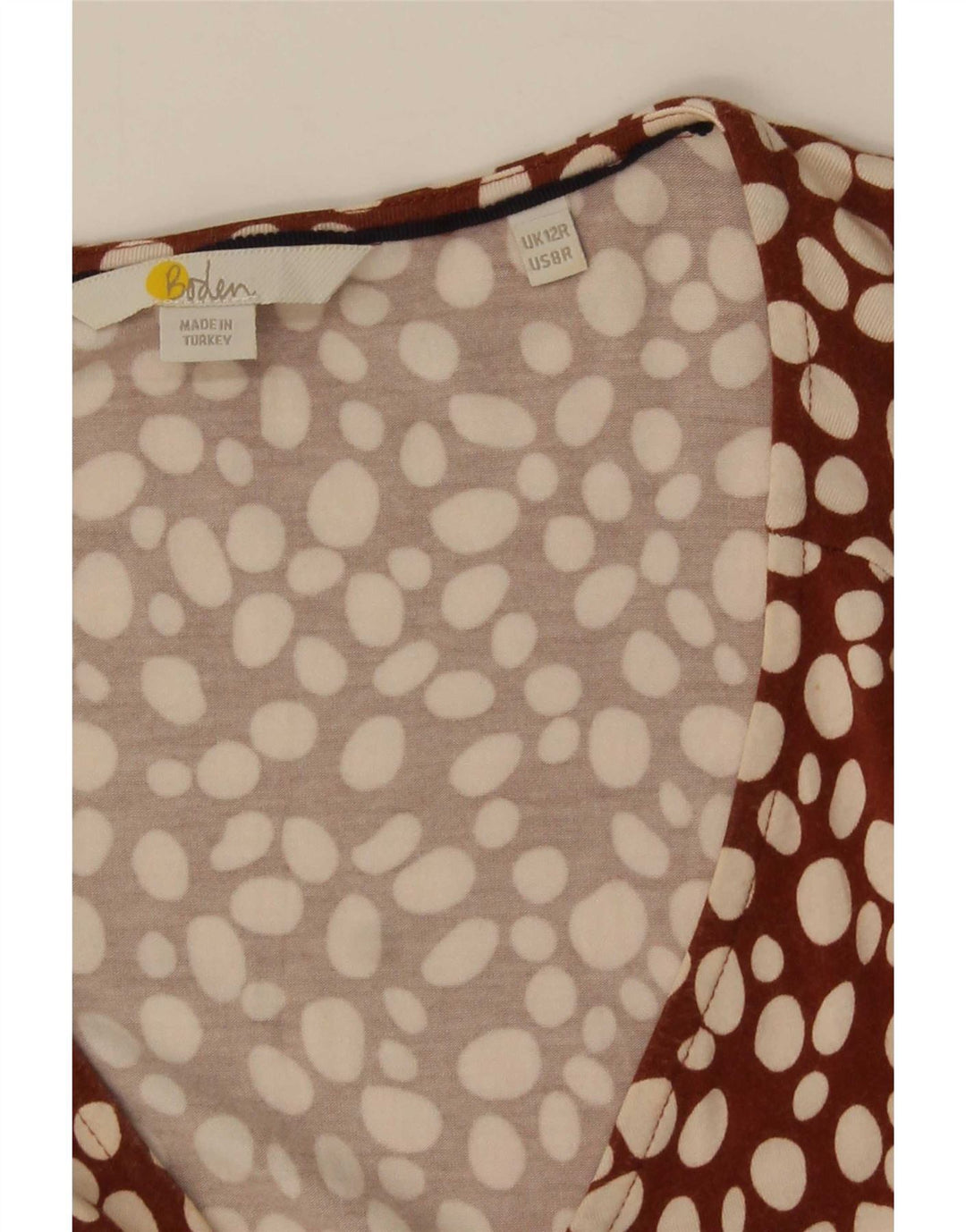 Robe longue Boden pour femme UK 42 Marron moyen à pois