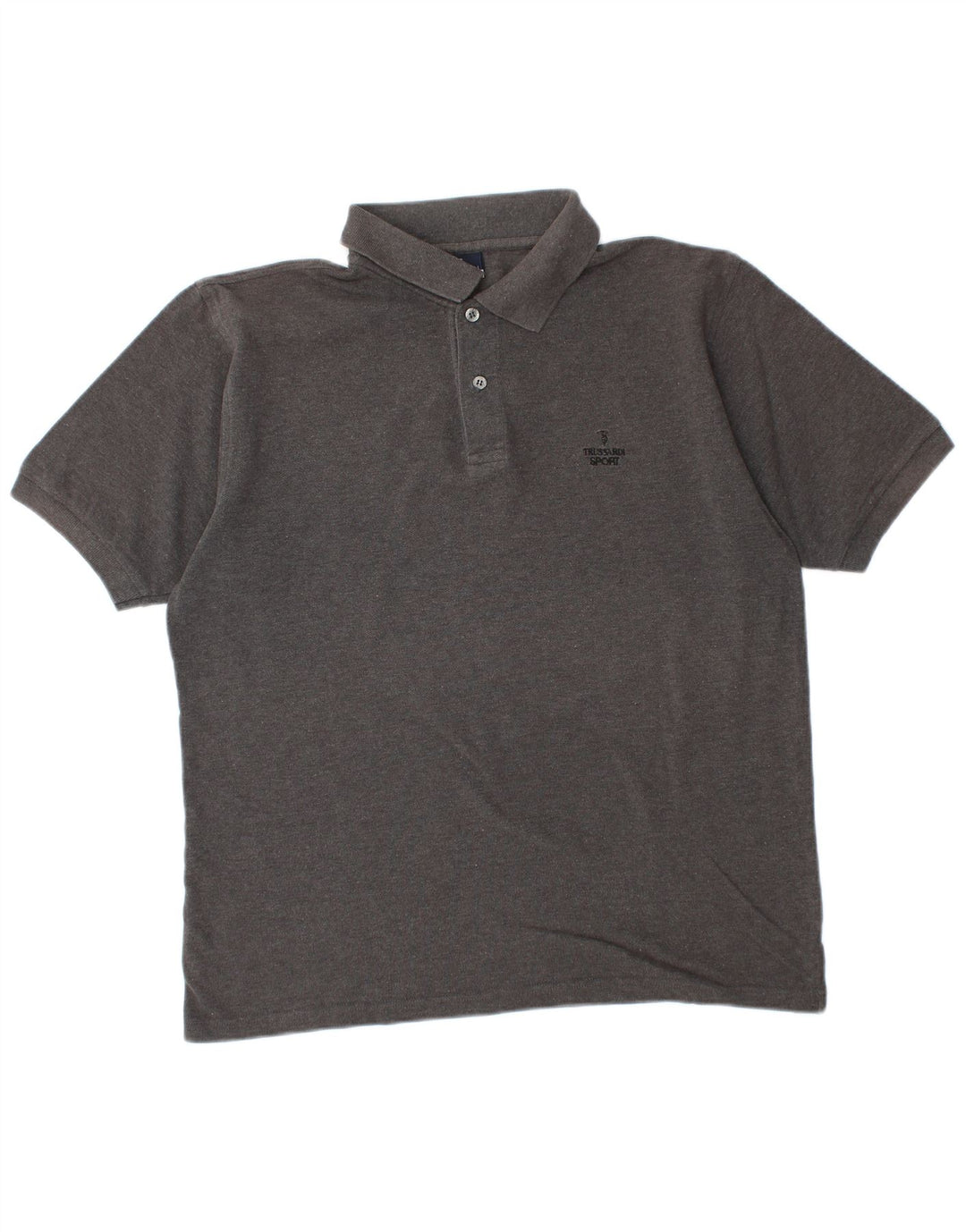 TRUSSARDI Herren-Poloshirt, große graue Baumwolle