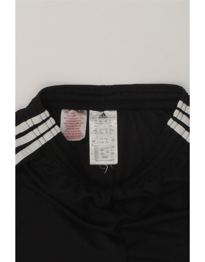 ADIDAS Boys Aeroready Graphic Sport Shorts 9-10 Years Black Polyester | Vintage Adidas | Thrift | Second-Hand Adidas | Used Clothing | Messina Hembry 
