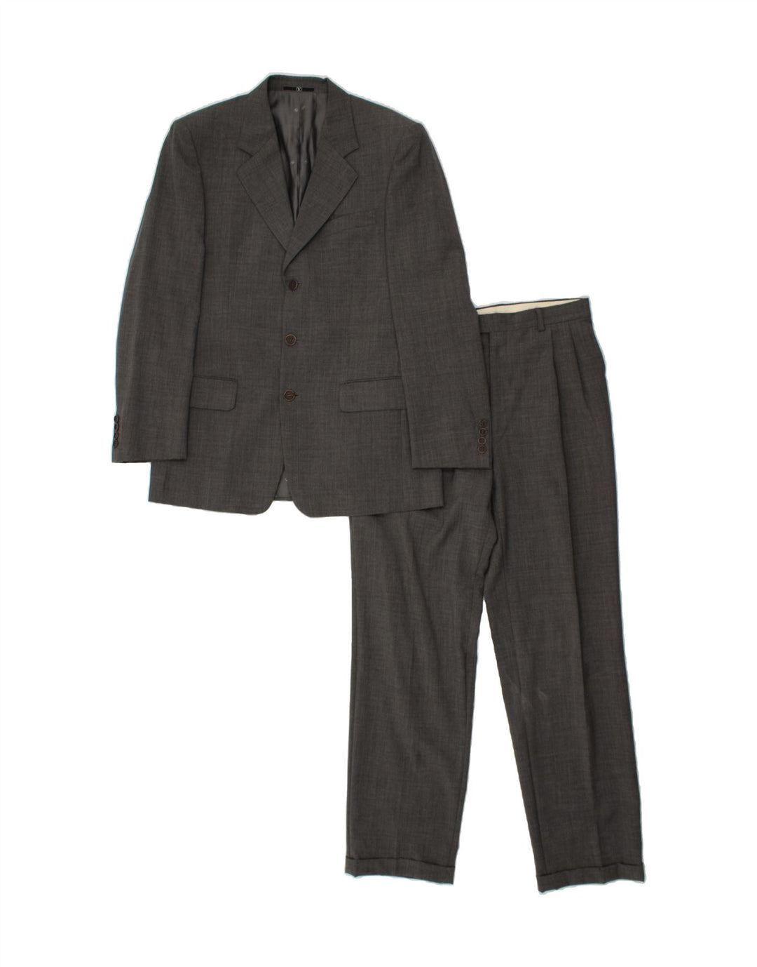 VALENTINO Ensemble 2 pièces 3 boutons pour homme IT 48 Medium W38 L32 Gris laine vierge