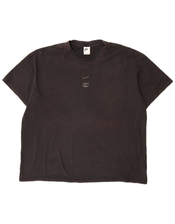 Nike Mens T-Shirt Top 2XL Black Cotton
