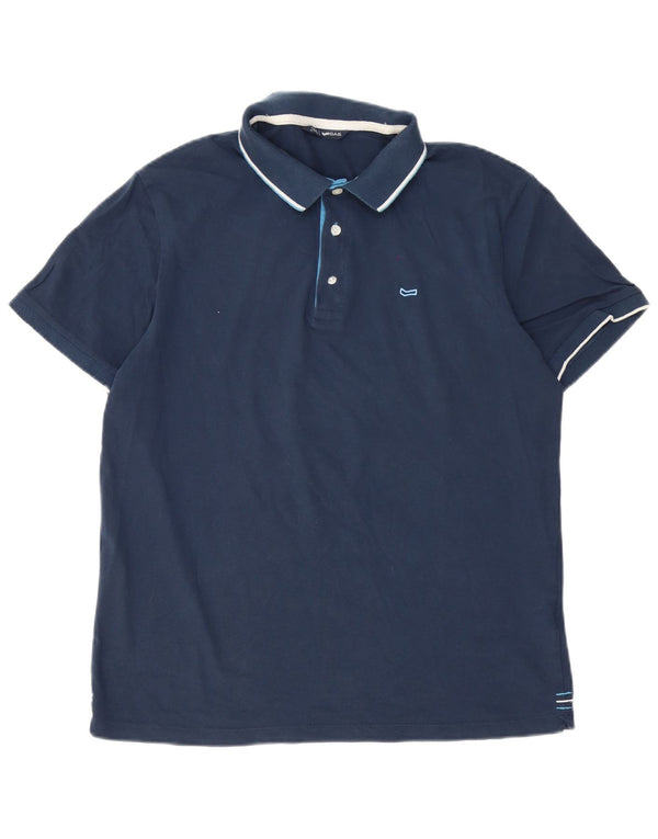 Gas Herren Poloshirt XL Marineblau Baumwolle