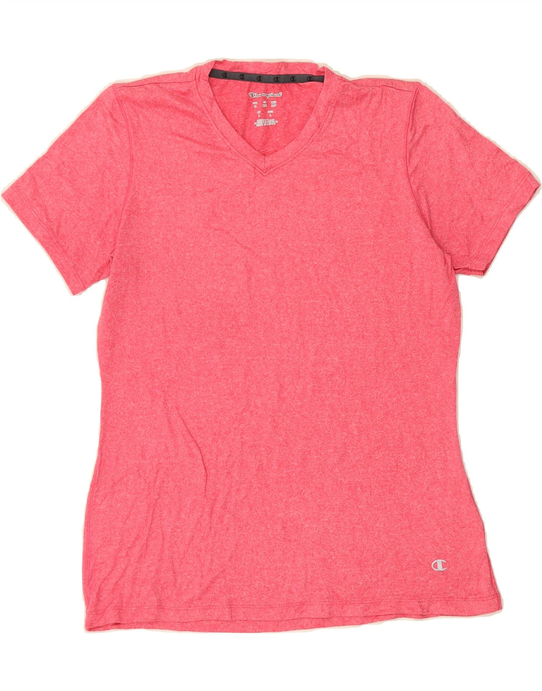 CHAMPION Womens T-Shirt Top UK 12 Medium Pink Polyester Vintage Champion and Second-Hand Champion from Messina Hembry 