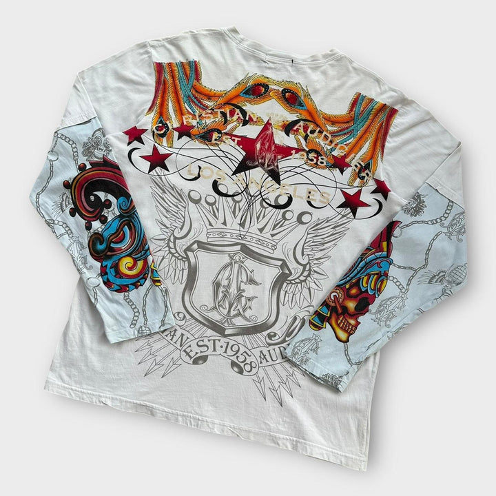 Christian Audigier Ed Hardy long sleeve tee - medium (fits like an XL)