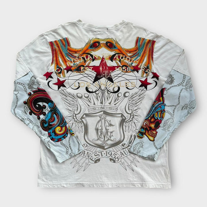 Christian Audigier Ed Hardy long sleeve tee - medium (fits like an XL)