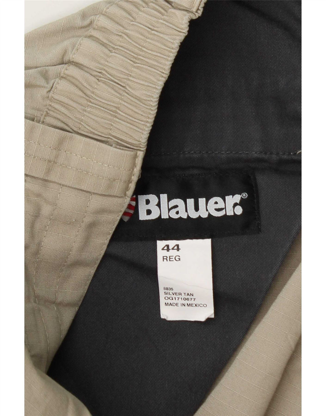 Blauer Mens Straight Cargo Trousers W44 L28 Green Polyester