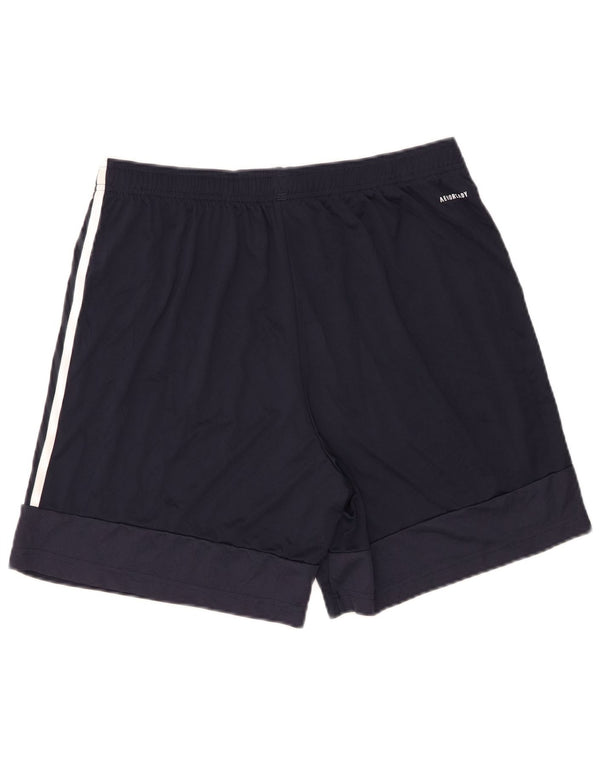 Adidas Mens Aeroready Regular Fit Sport Shorts Large Navy Blue Polyester