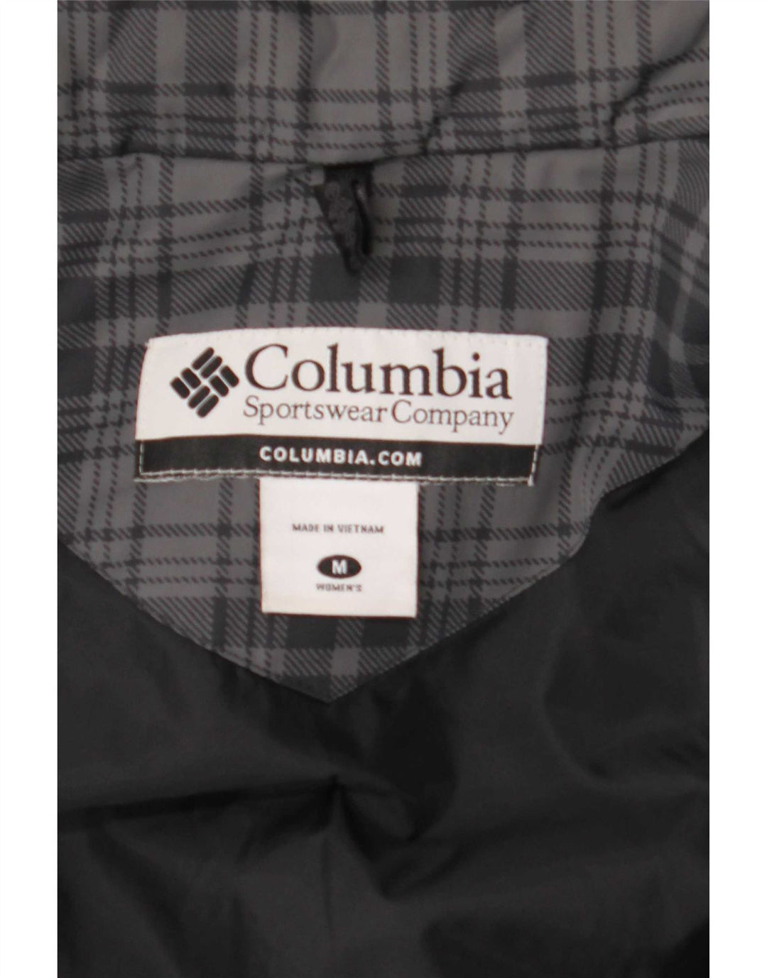 Columbia Chaqueta Acolchada Con Capucha Para Mujer UK 44 Medium Grey Check
