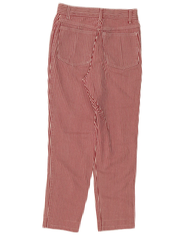 Vintage Womens Tapered High Waist Jeans IT 42 Medium W26 L27 Red Pinstripe