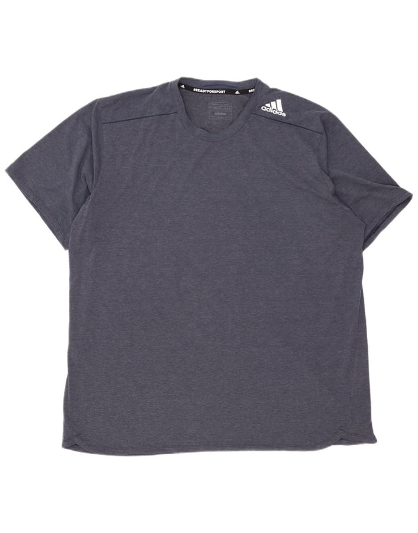 Adidas Mens T-Shirt Top 2XL Navy Blue Polyester