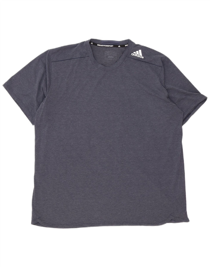 Adidas Herren T-Shirt Top 2XL Marineblau Polyester