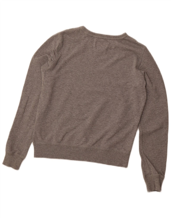 CONVERSE Womens Sweatshirt Jumper UK 10 Small Grey Cotton