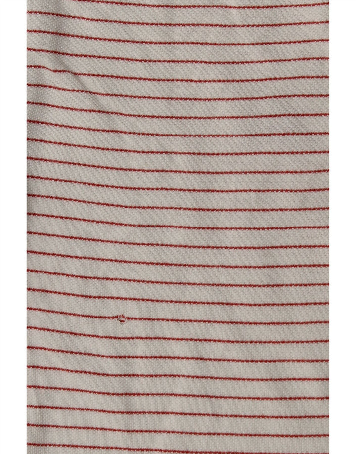 LEVI'S Mens Polo Shirt Medium White Pinstripe