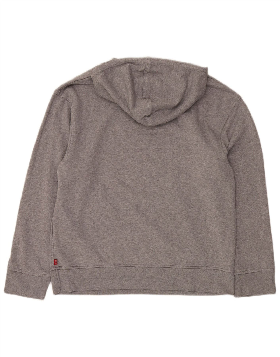 LEVI'S Mens Relaxed Graphic Hoodie Jumper Medium Grey Cotton