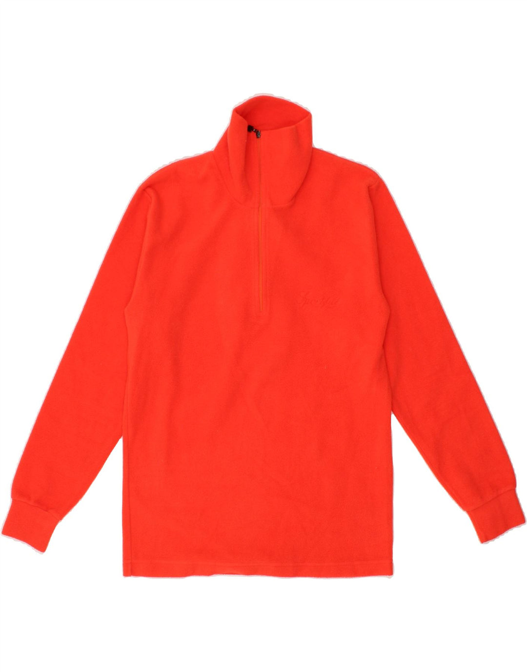 POLARTEC Womens Zip Neck Fleece Jumper UK 12 Medium Orange Polyester Vintage Polartec and Second-Hand Polartec from Messina Hembry 