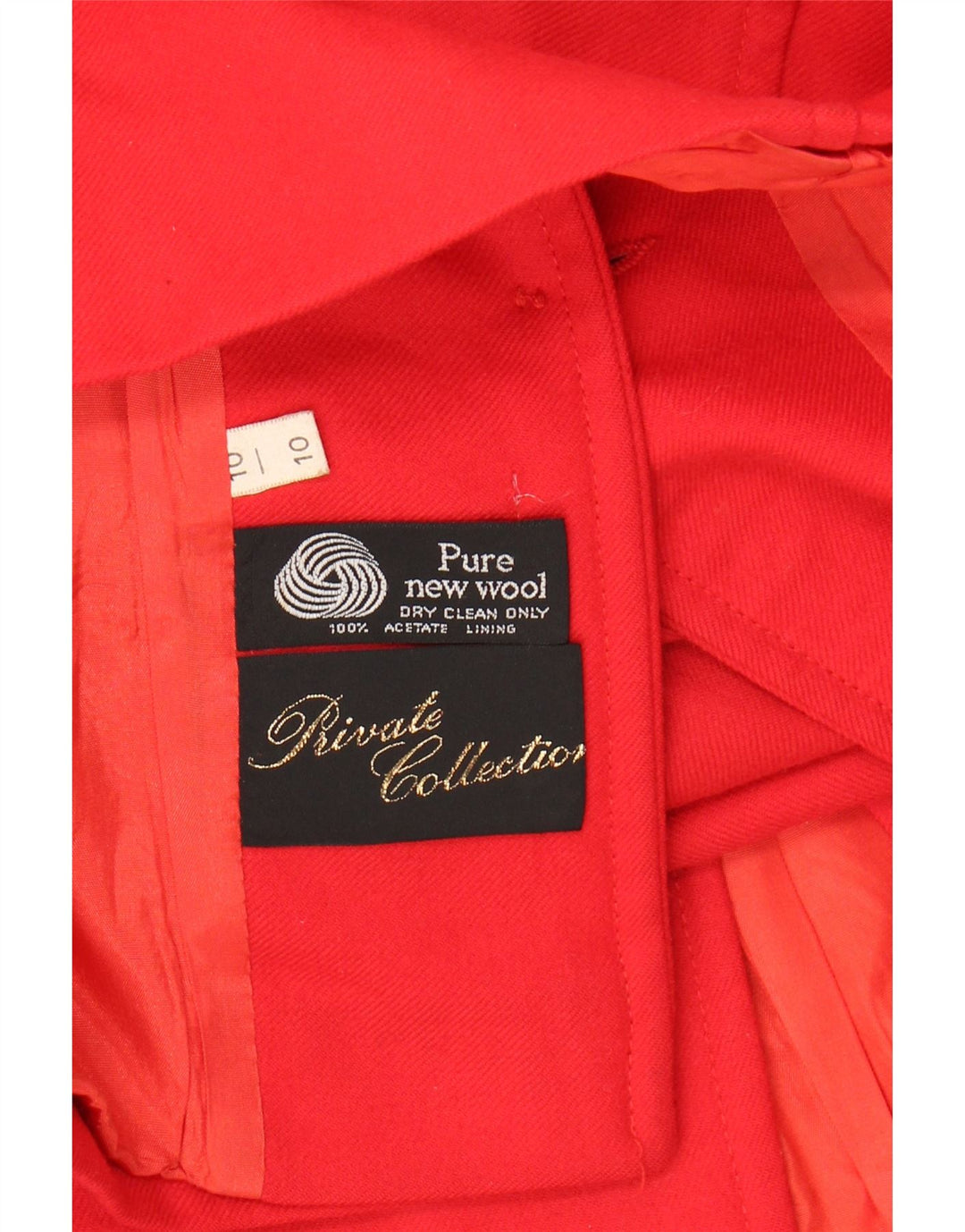 PRIVATE Womens 2 Button Blazer Jacket UK 10 Small Red New Wool