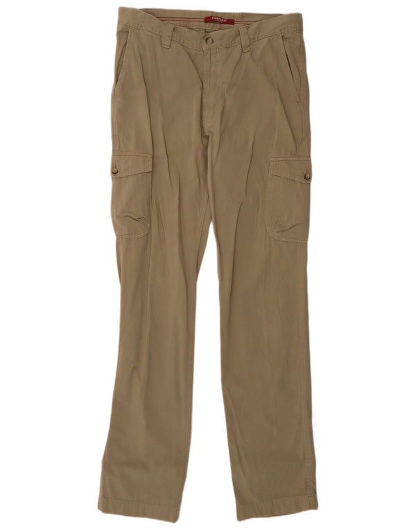 Carrera Mens Straight Cargo Trousers IT 48 Medium W33 L34 Beige Cotton